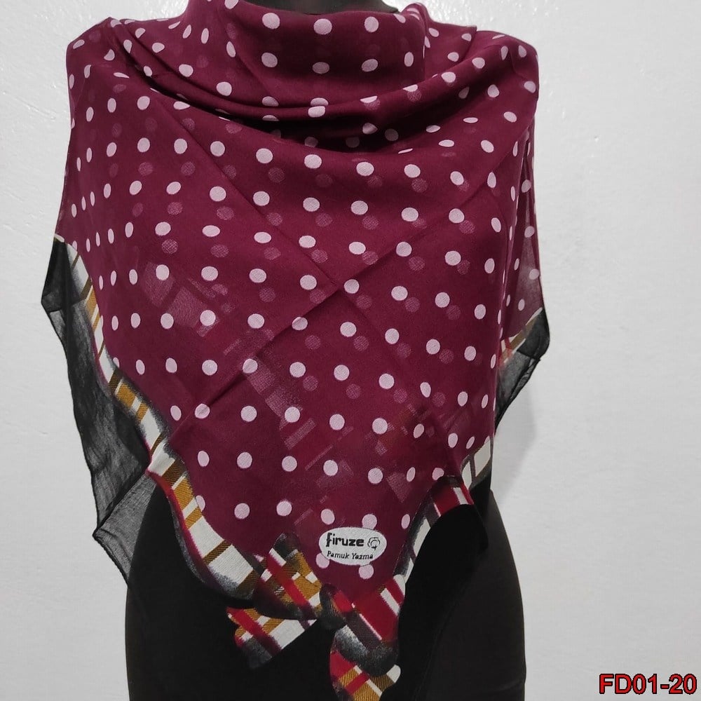 Firuze Kenarı Dikişli Yazma(FD01-20)
