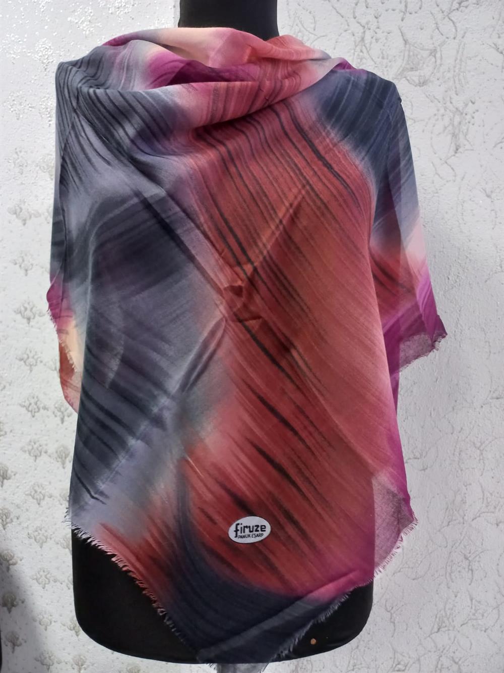 Firuze Mevsimlik Pamuk Eşarp(PL64-04)