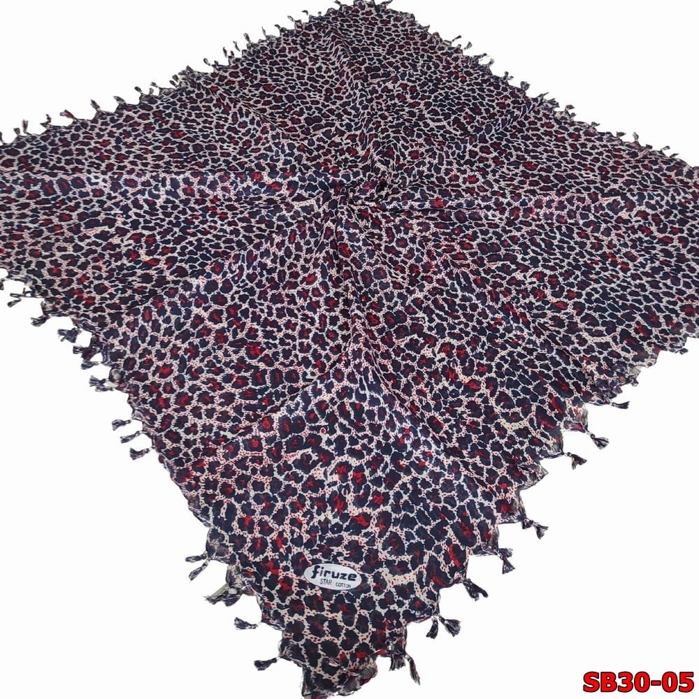 Firuze Sökme Boncuklu Cotton Eşarp(sb30-05)