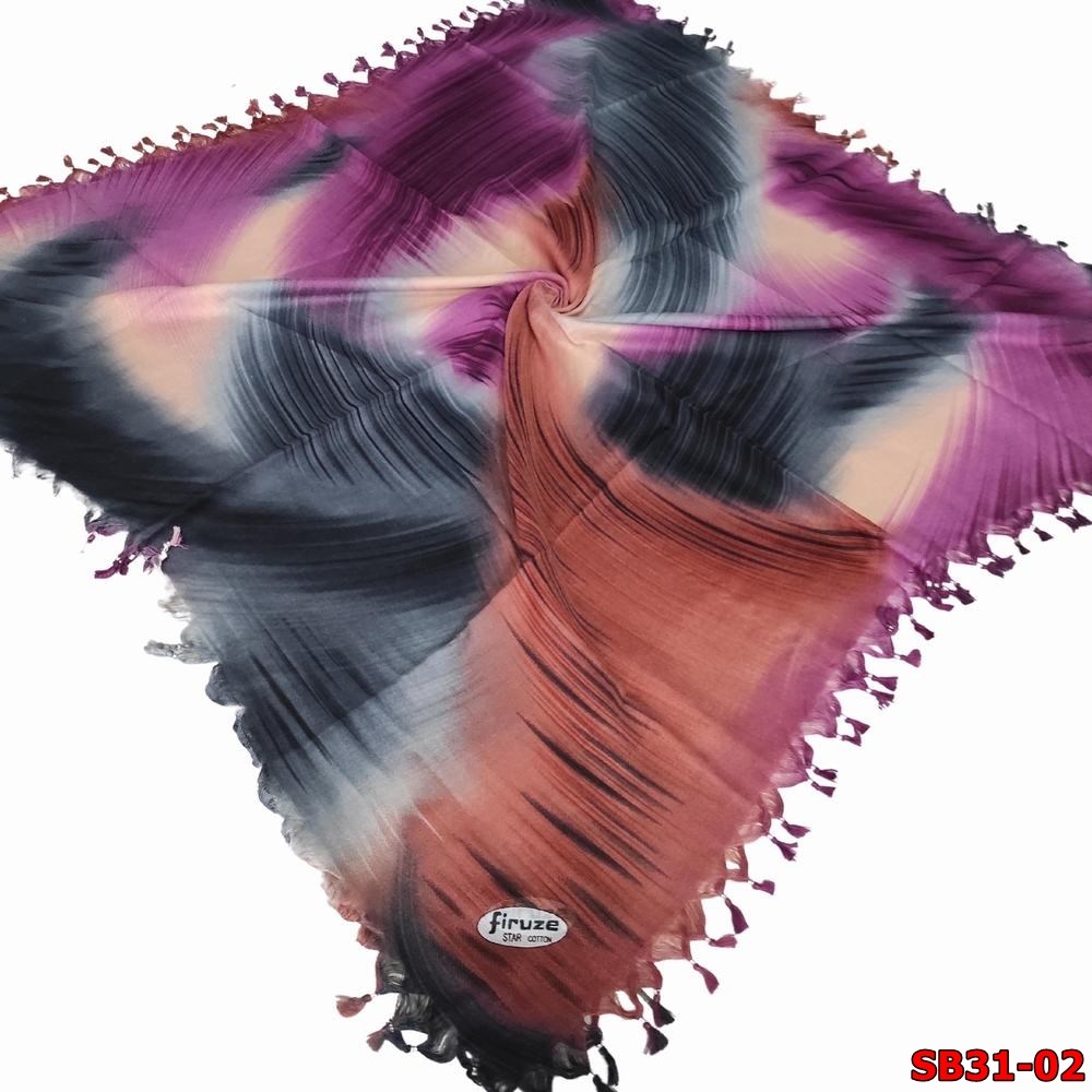 Firuze Sökme Boncuklu Cotton Eşarp(sb31-02)