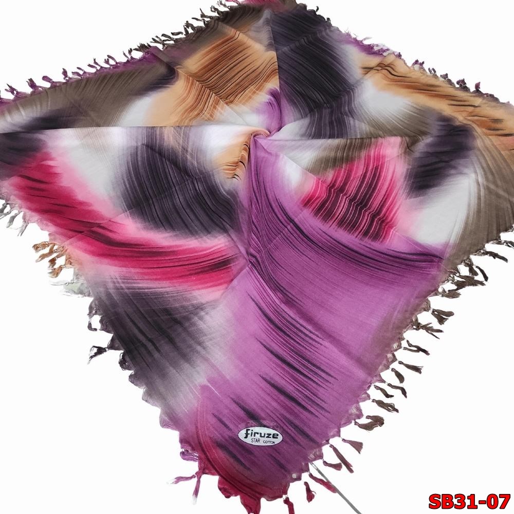 Firuze Sökme Boncuklu Cotton Eşarp(sb31-07)