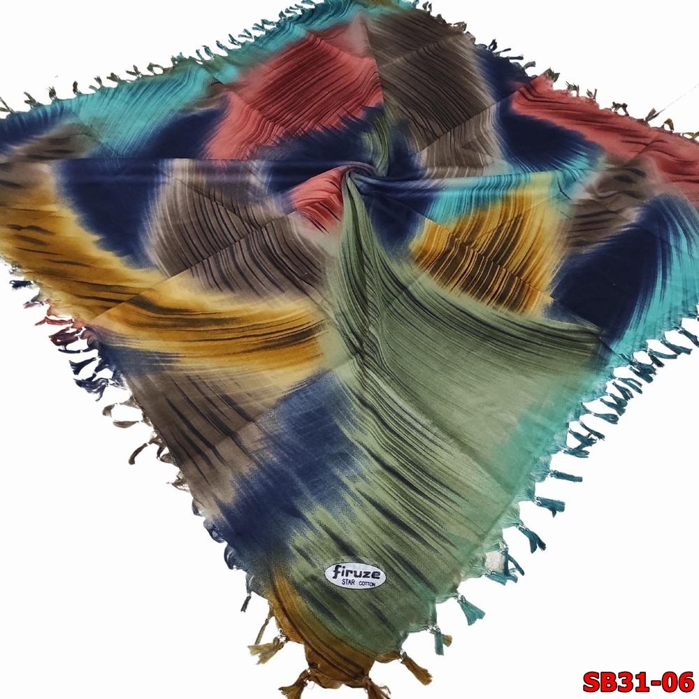 Firuze Sökme Boncuklu Cotton Eşarp(sb31-06)