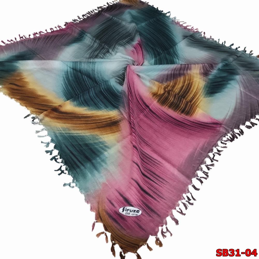 Firuze Sökme Boncuklu Cotton Eşarp(sb31-04)