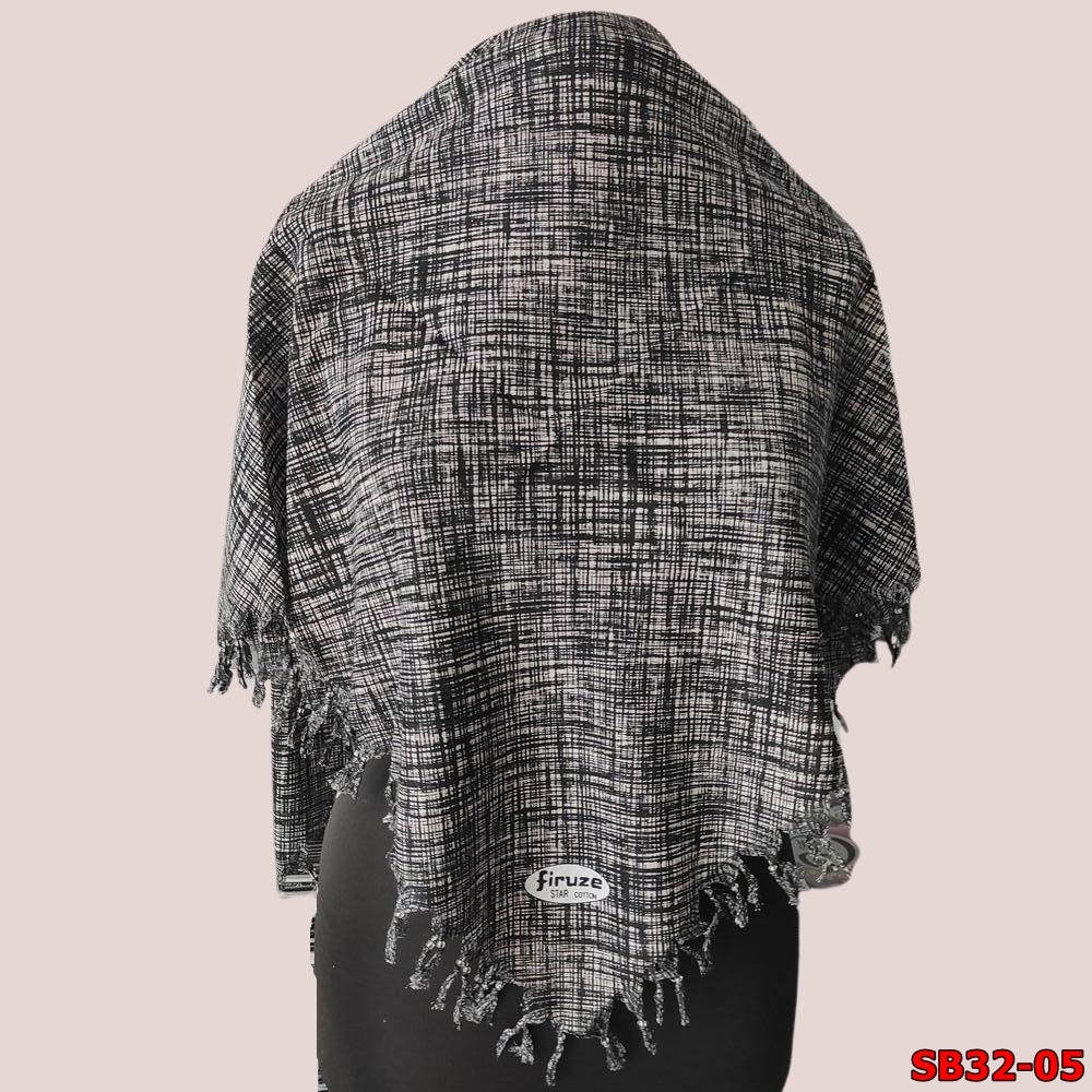 Firuze Sökme Boncuklu Cotton Eşarp(sb32-05)