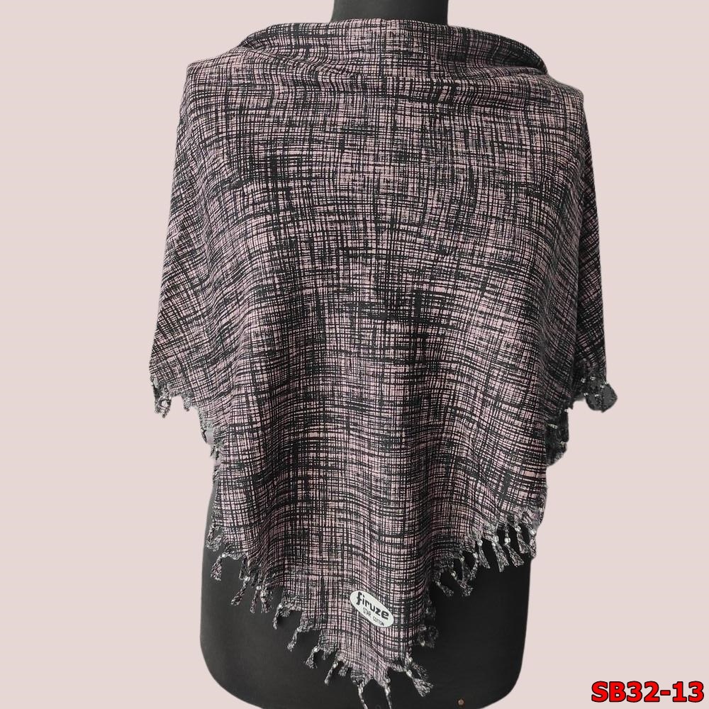 Firuze Sökme Boncuklu Cotton Eşarp(sb32-13)