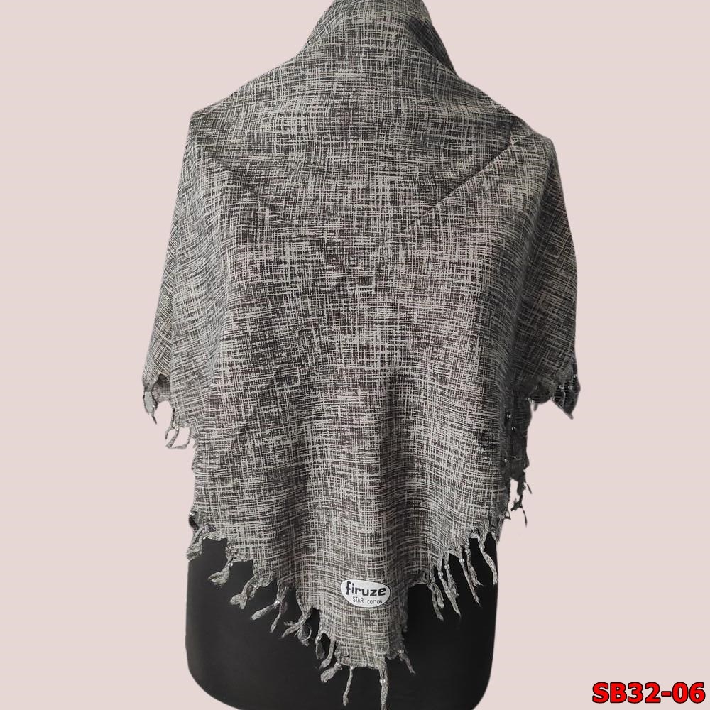 Firuze Sökme Boncuklu Cotton Eşarp(sb32-06)