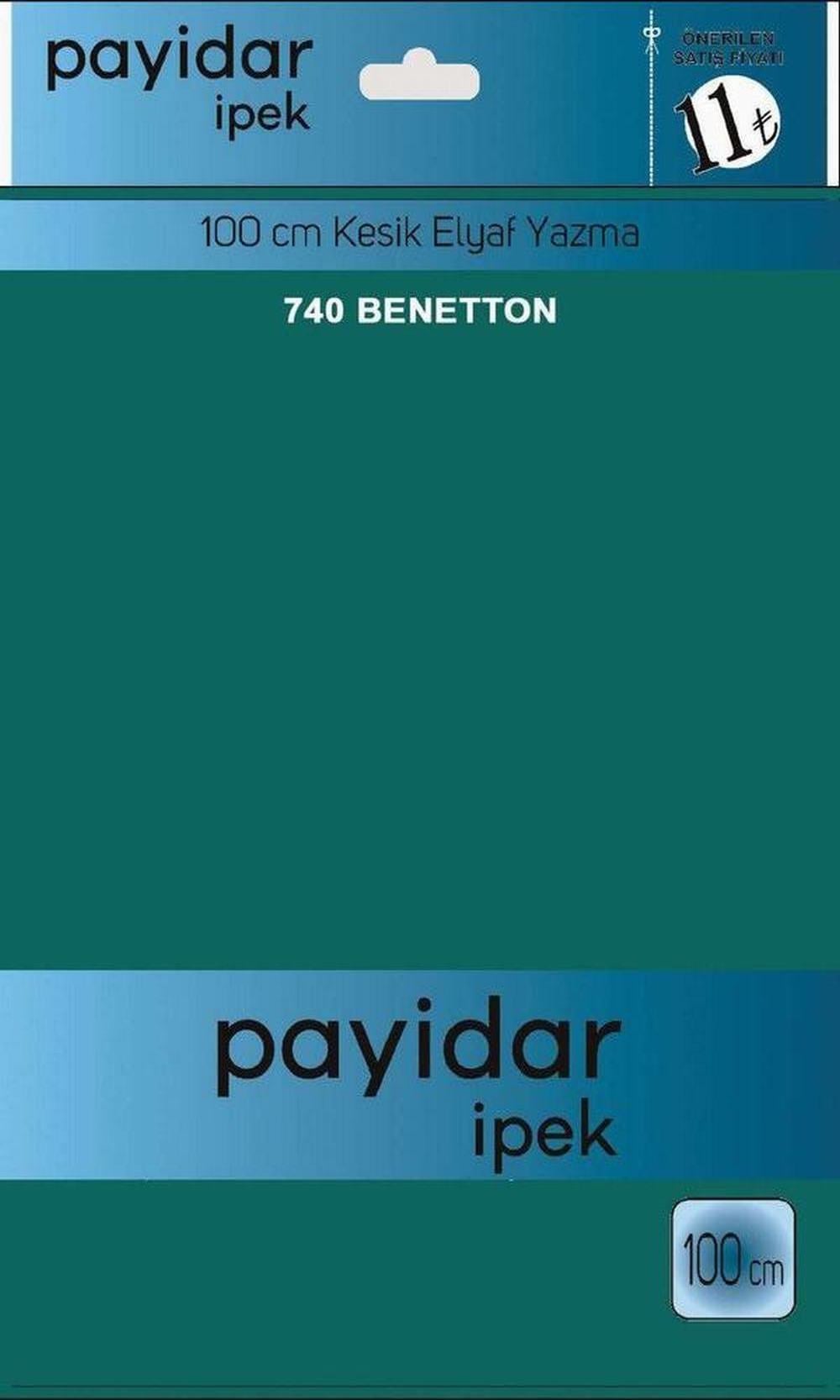 Payidar Düz Renk Poşetli Yazma(Benetton)740