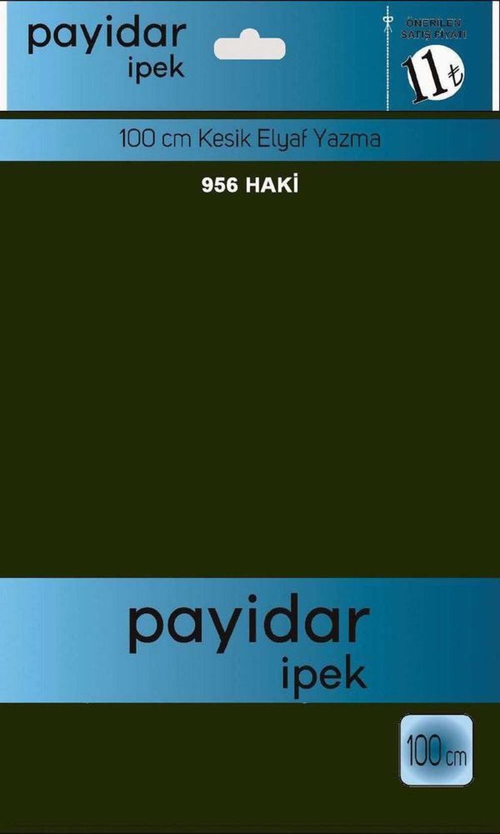 Payidar Düz Renk Poşetli Yazma(Haki)956