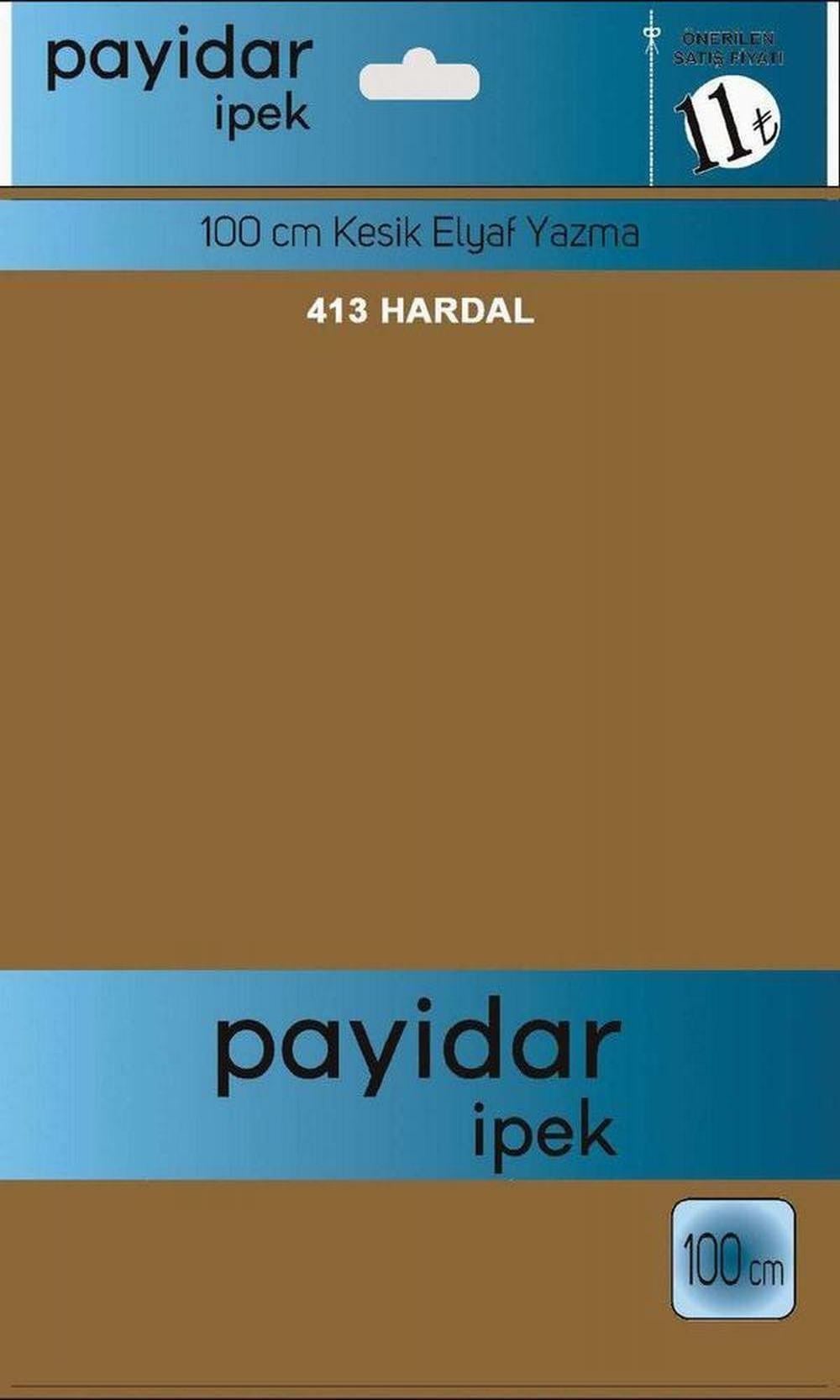 Payidar Düz Renk Poşetli Yazma(Hardal)413