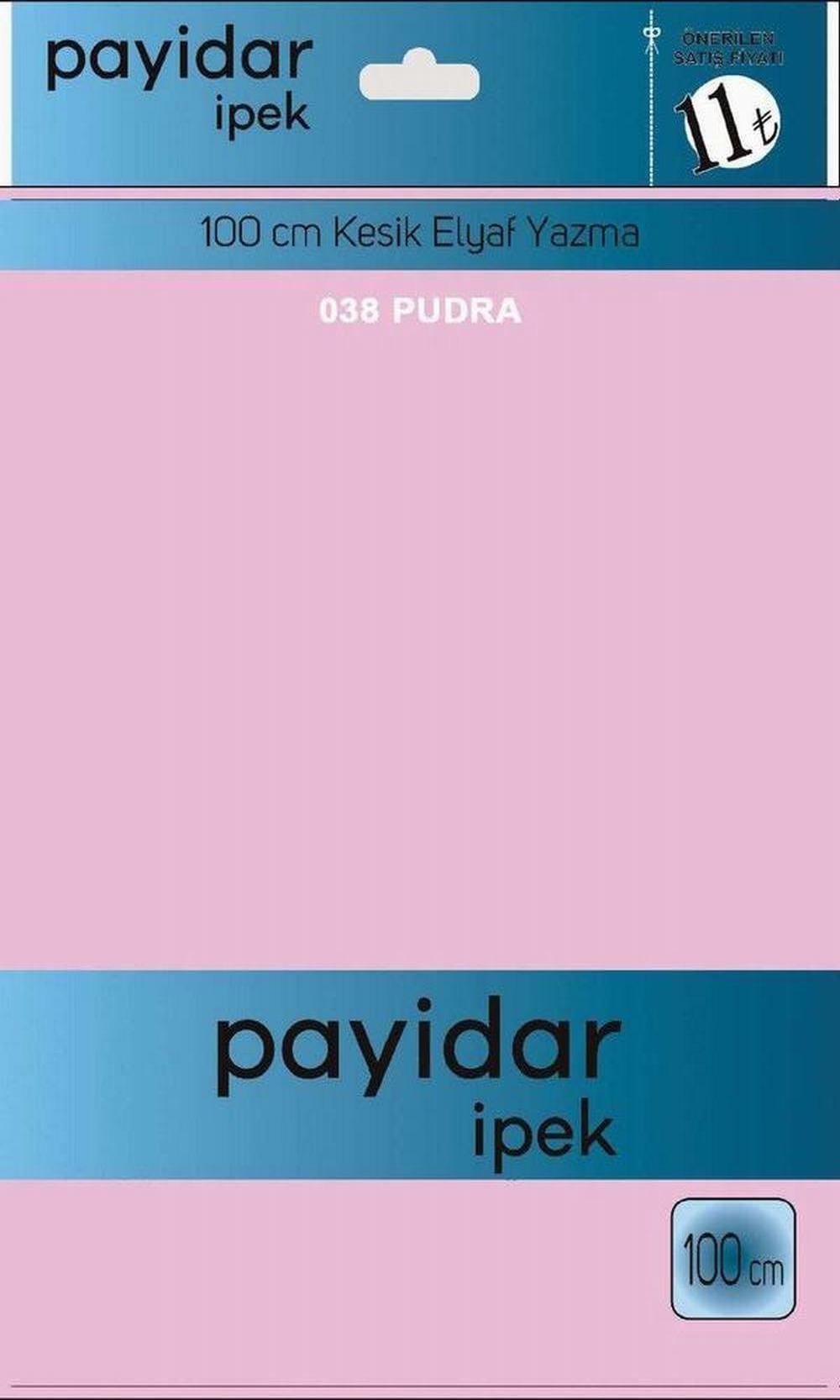Payidar Düz Renk Poşetli Yazma(Pudra)038