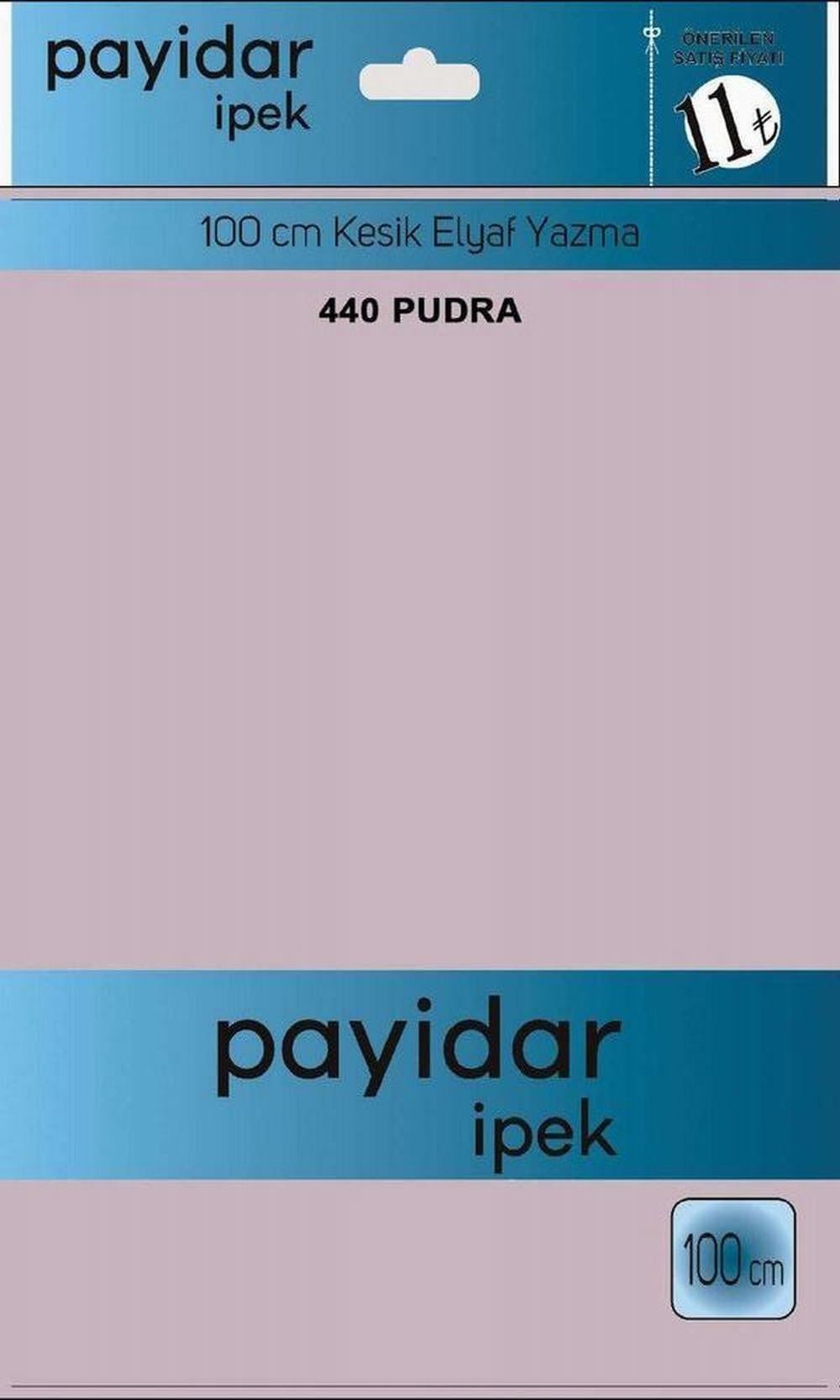 Payidar Düz Renk Poşetli Yazma(Pudra)440