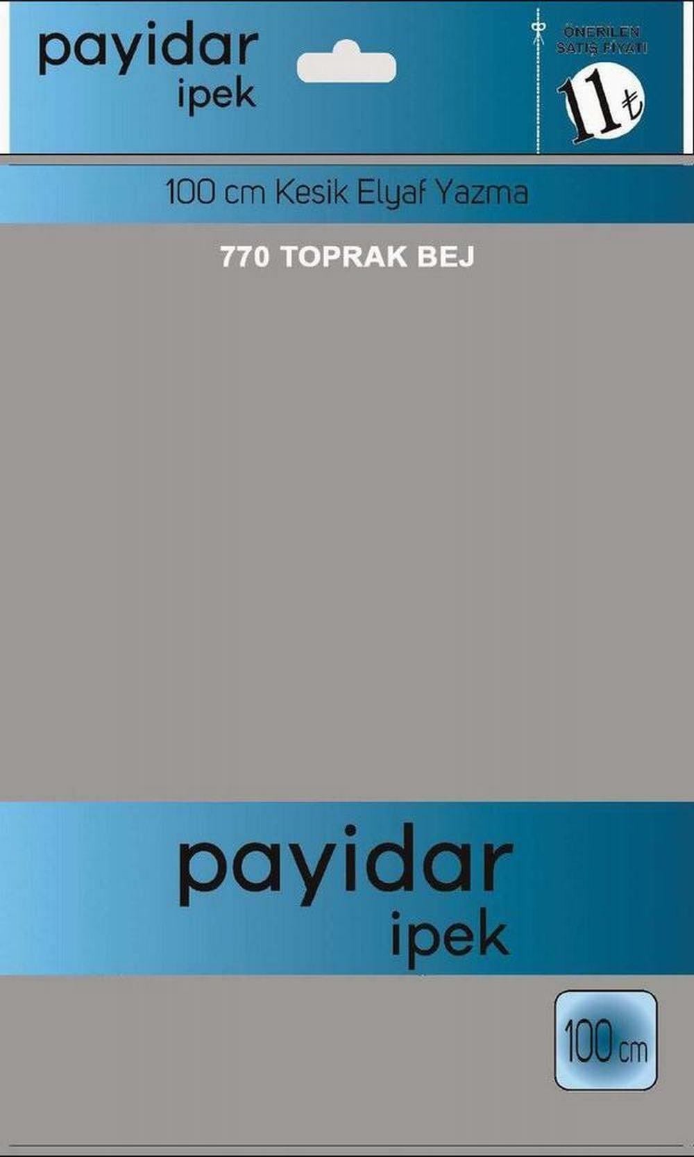 Payidar Düz Renk Poşetli Yazma(Toprak Bej)770