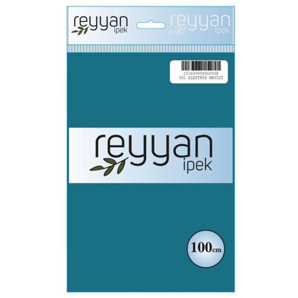 Reyyan Düz Renk Poşetli Yazma (Elektrik Mavisi)