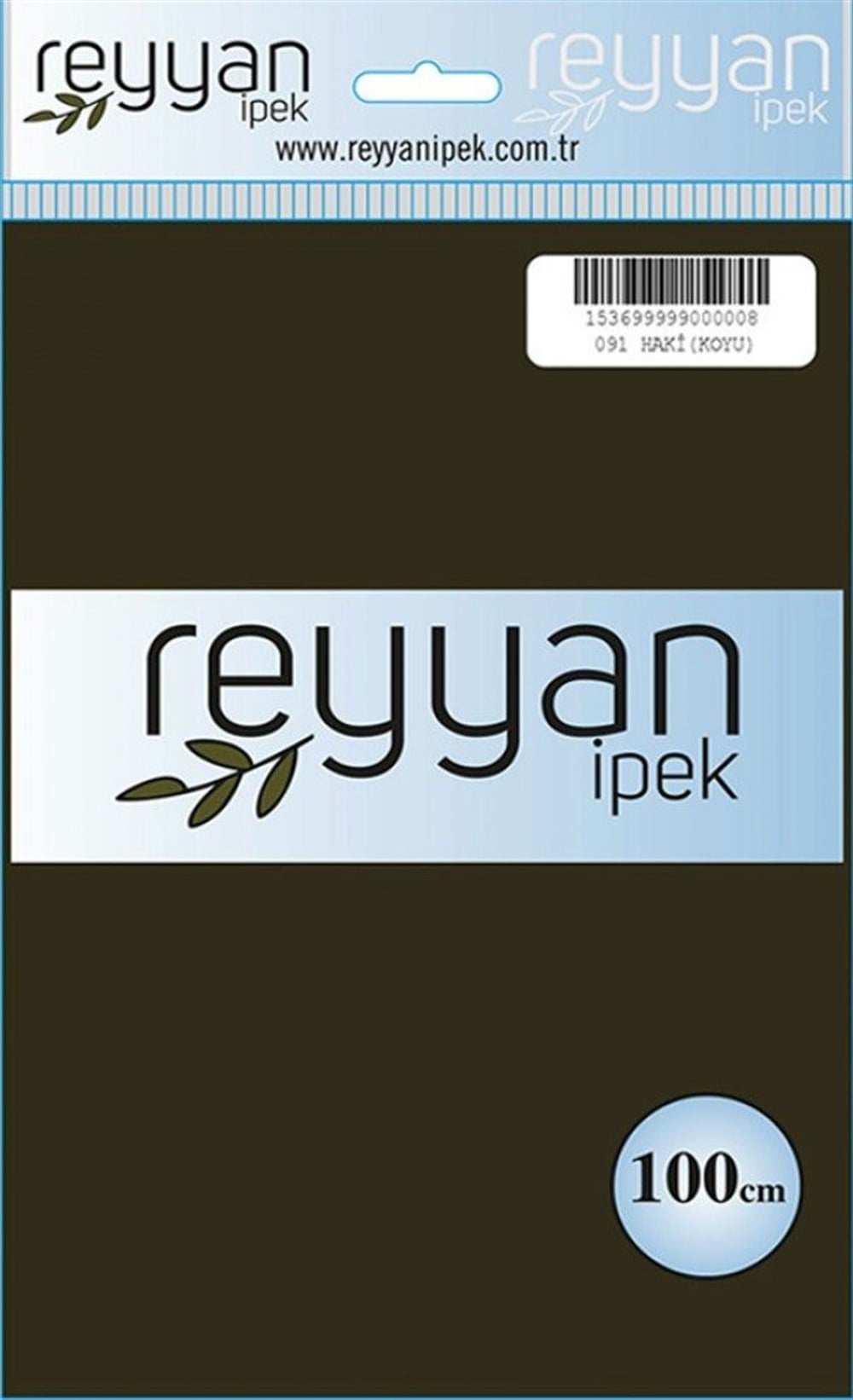 Reyyan Düz Renk Poşetli Yazma (Haki Koyu)