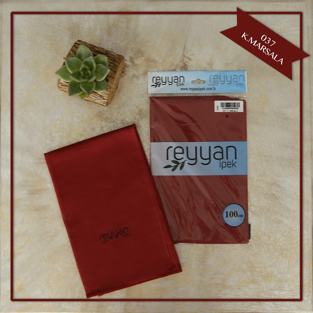 Reyyan Düz Renk Poşetli Yazma (K.Marsala)