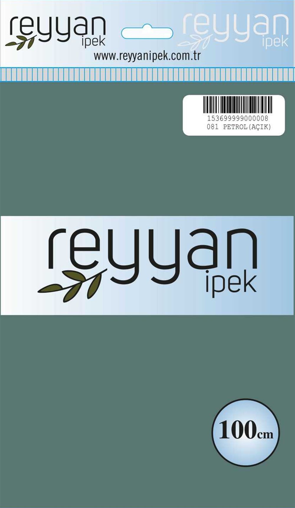 Reyyan Düz Renk Poşetli Yazma (Petrol Açık)