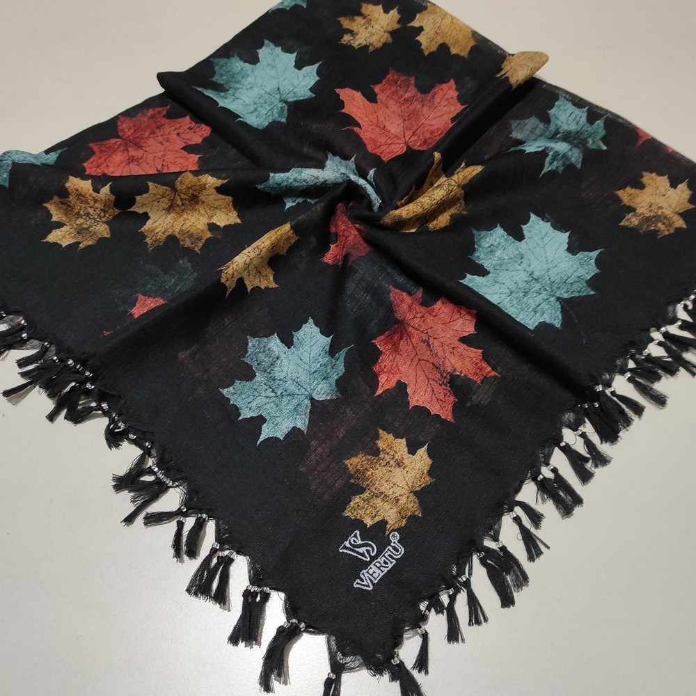 Vertu Boncuklu Cotton Eşarp(sb11-18)