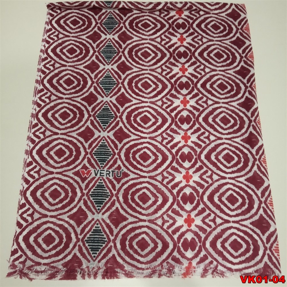 Vertu Desenli Keten Şal