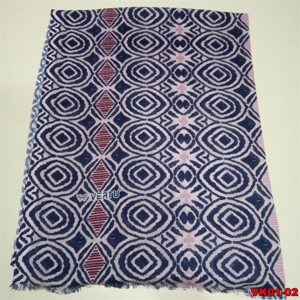 Vertu Desenli Keten Şal