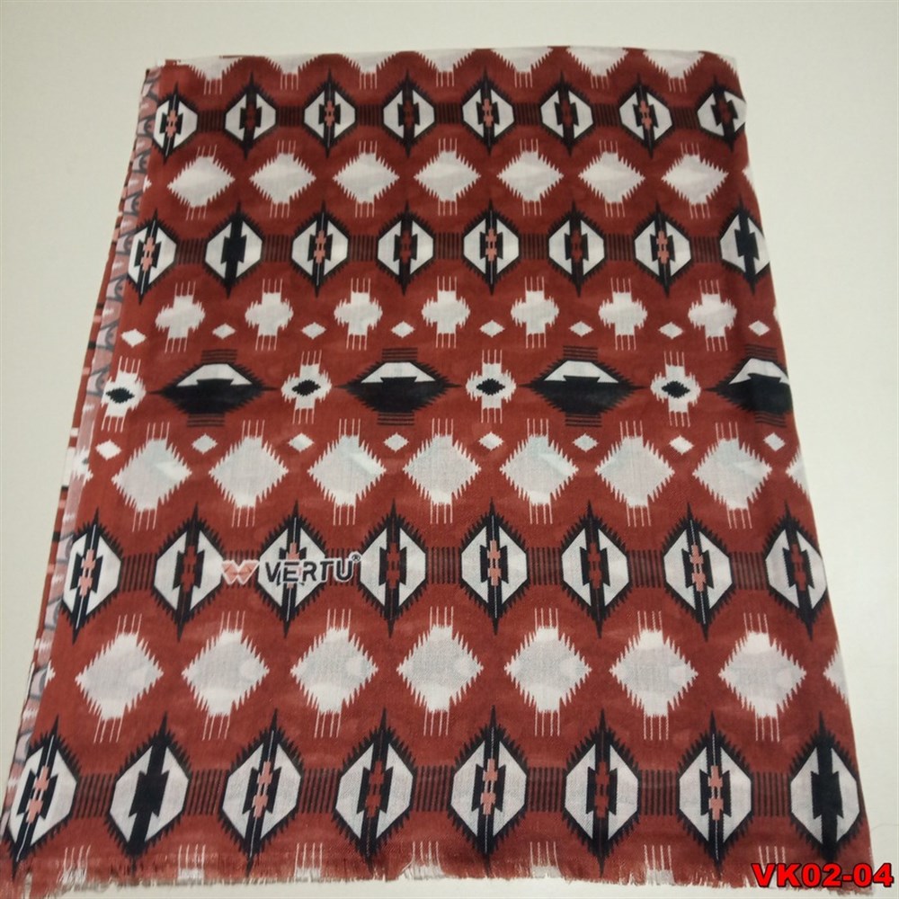 Vertu Desenli Keten Şal