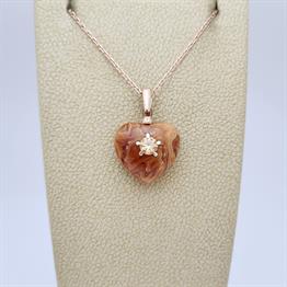 4 mm Zirkon Taşlı Bakalit Gümüş Kolye