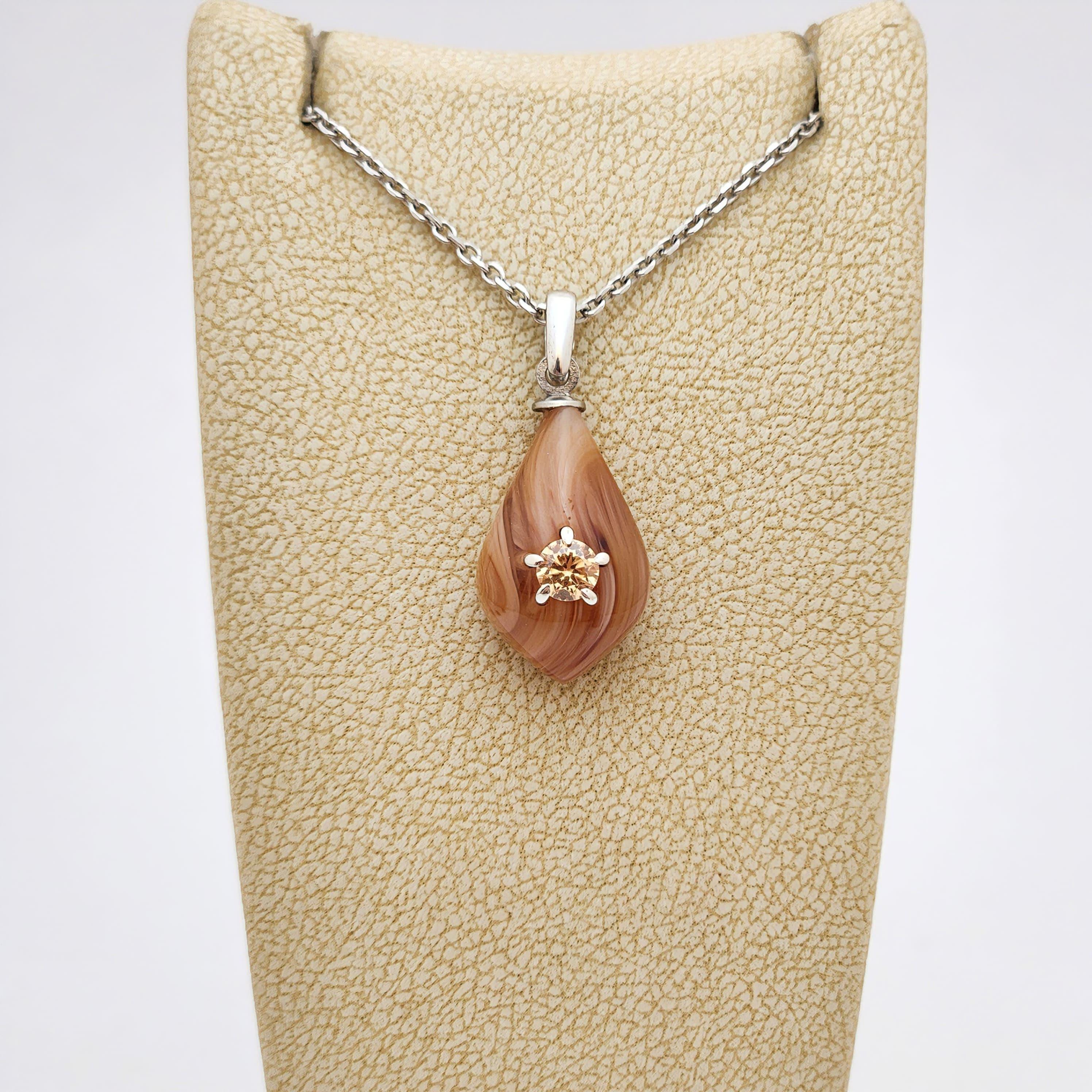 4 mm Zirkon Taşlı Bakalit Gümüş Kolye