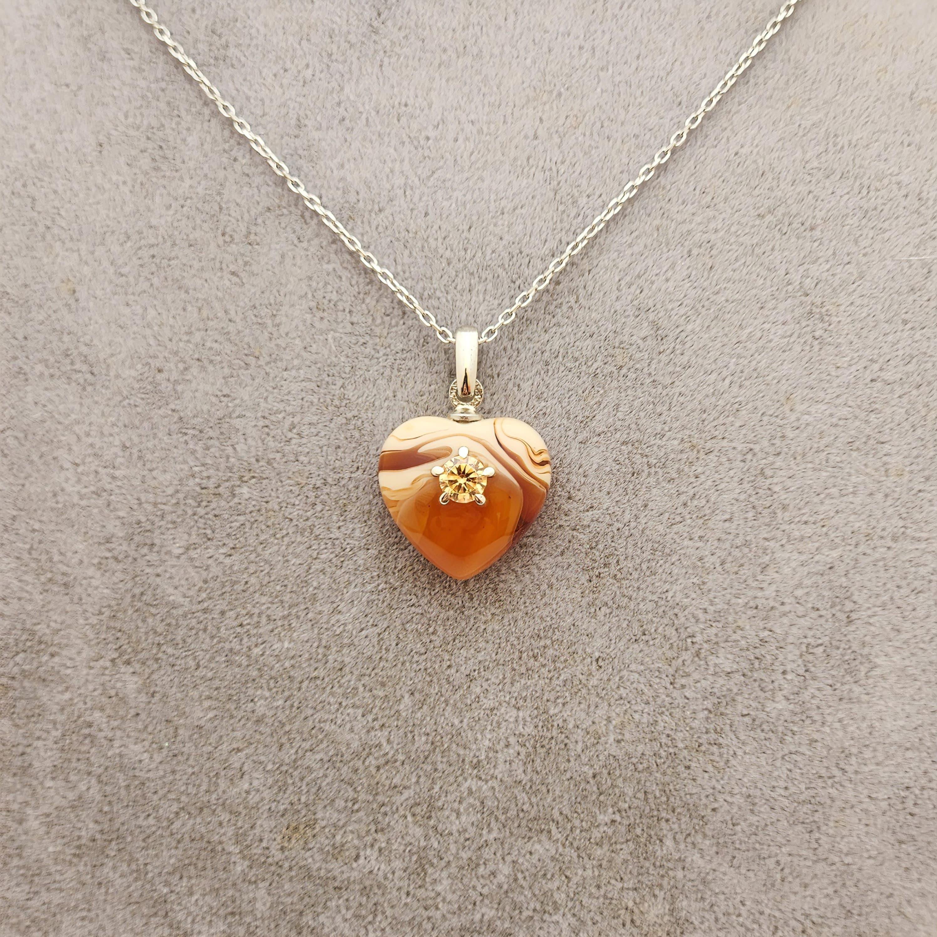 4 mm Zirkon Taşlı Bakalit Gümüş Kolye