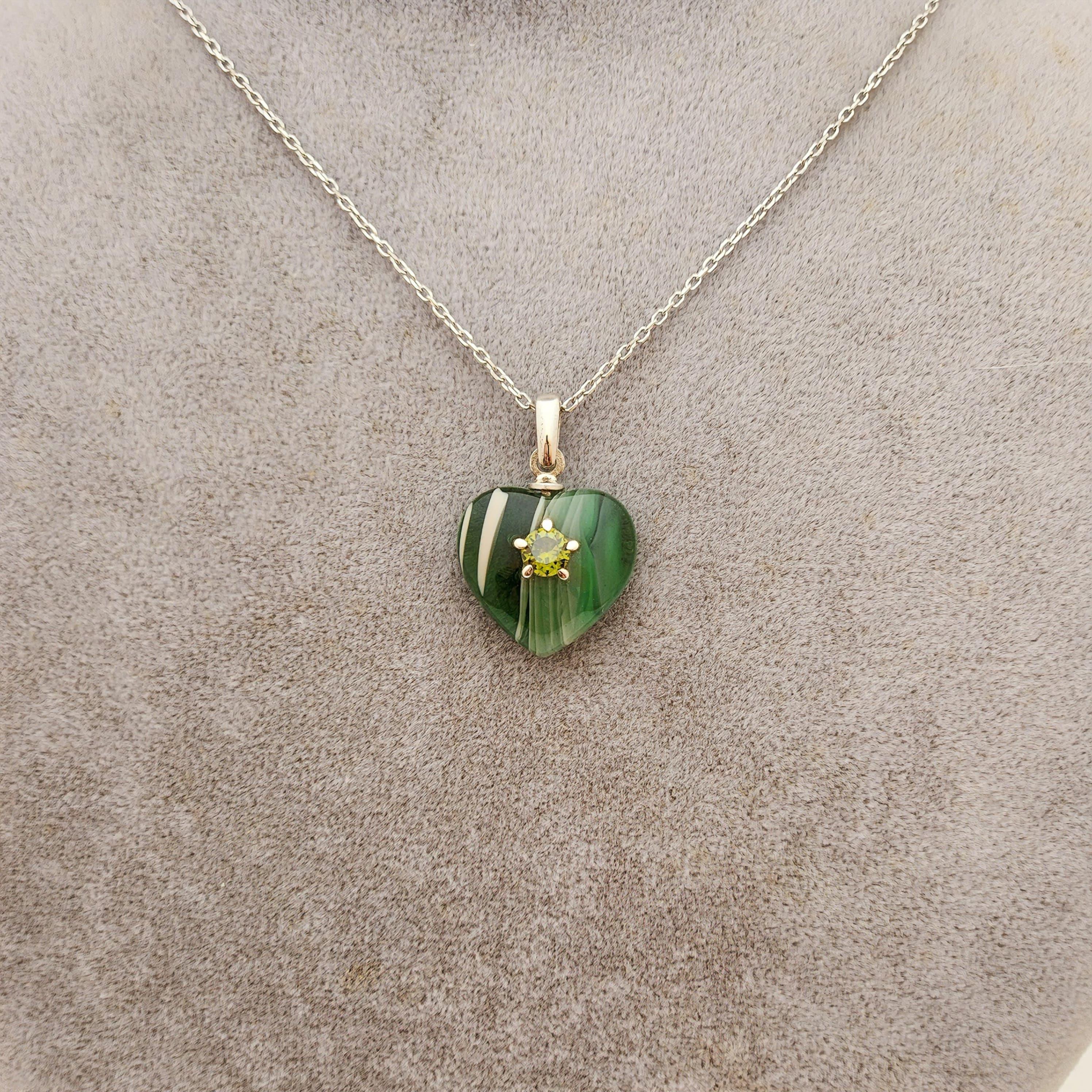 4 mm Zirkon Taşlı Bakalit Gümüş Kolye