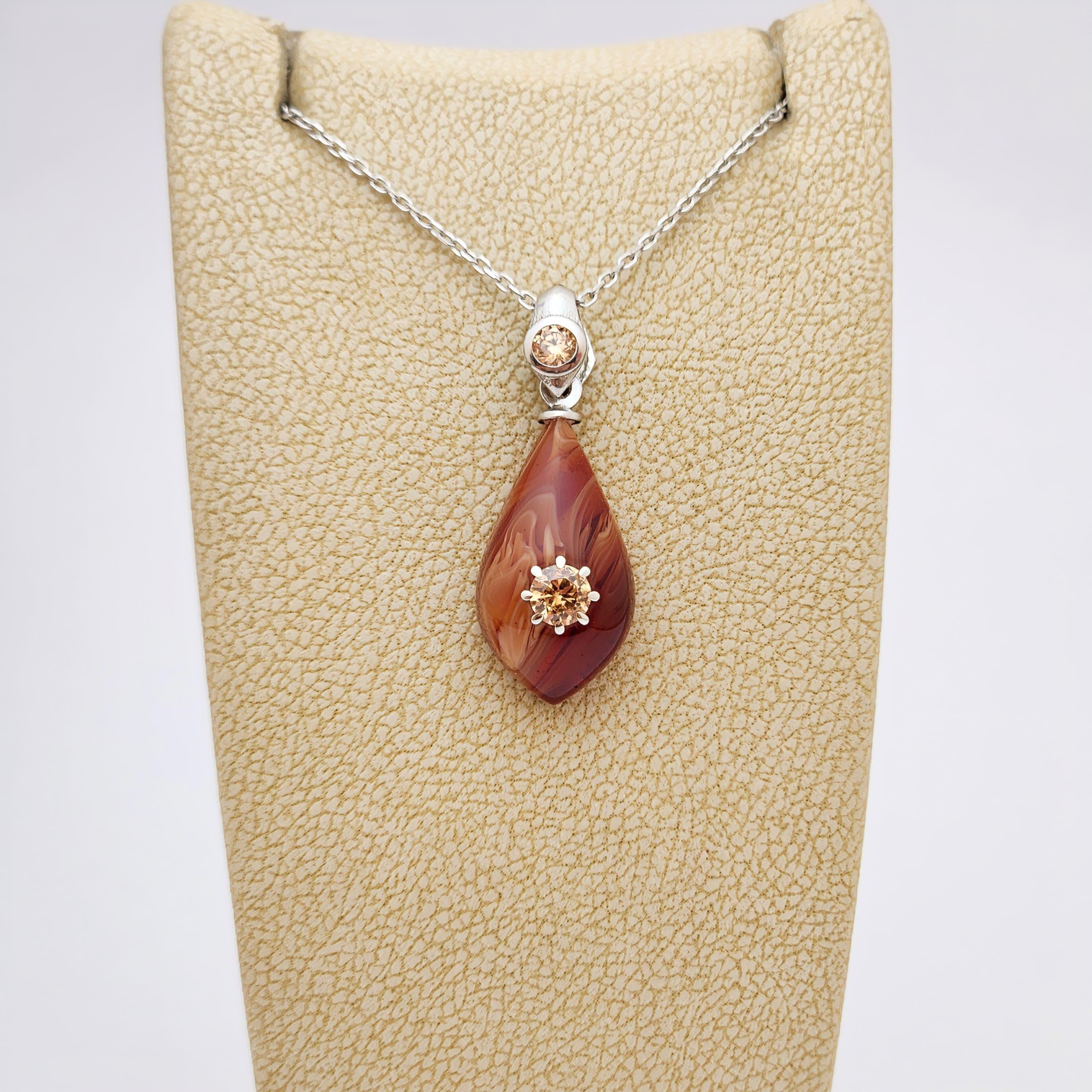4 mm Zirkon Taşlı Bakalit Gümüş Kolye