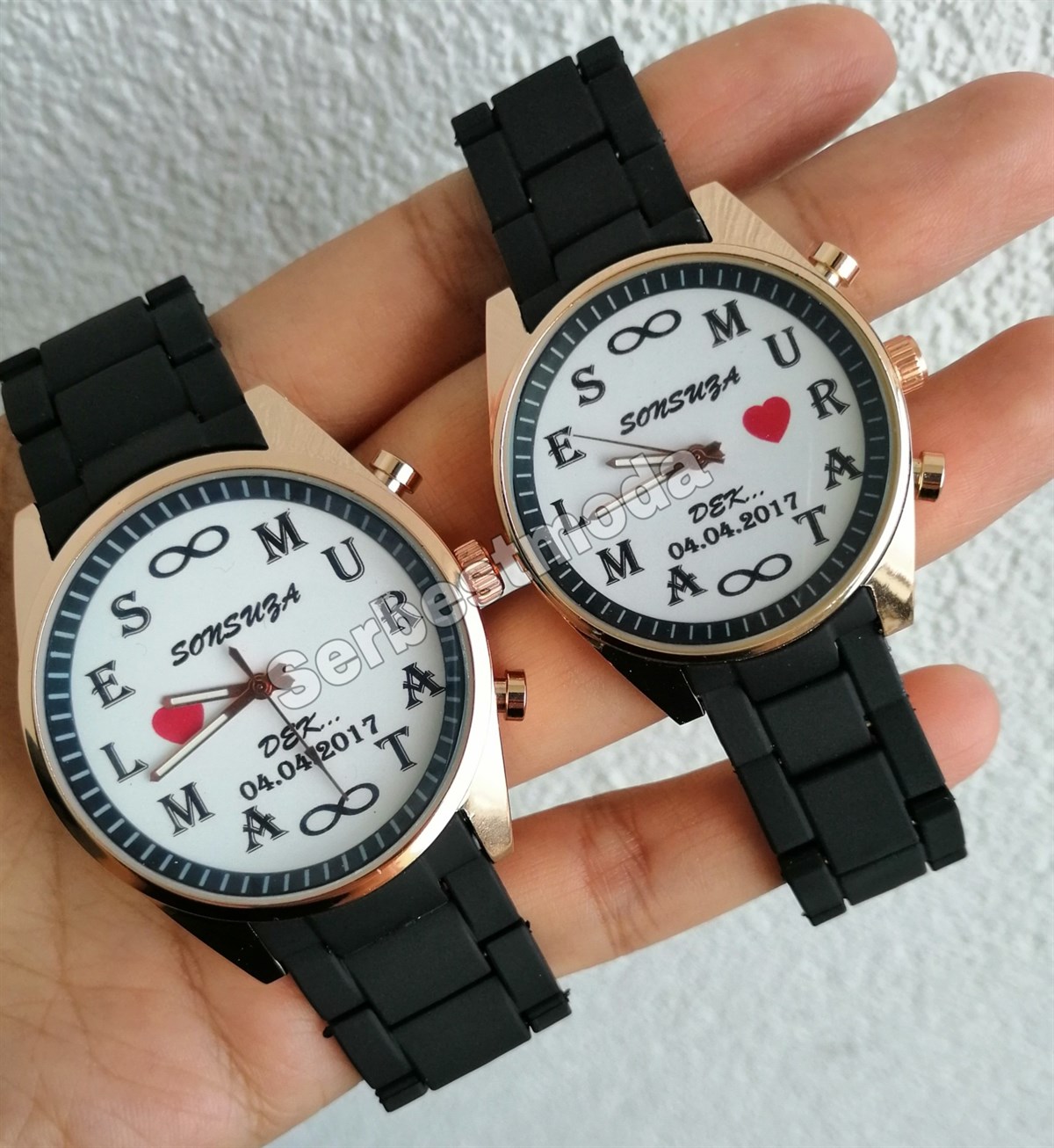 Çift Saatleri Hediyelik Saat Kişiye Özel Hediyeler Sevgiliye Hediye Erkek  Saat Bayan Saat Kombini