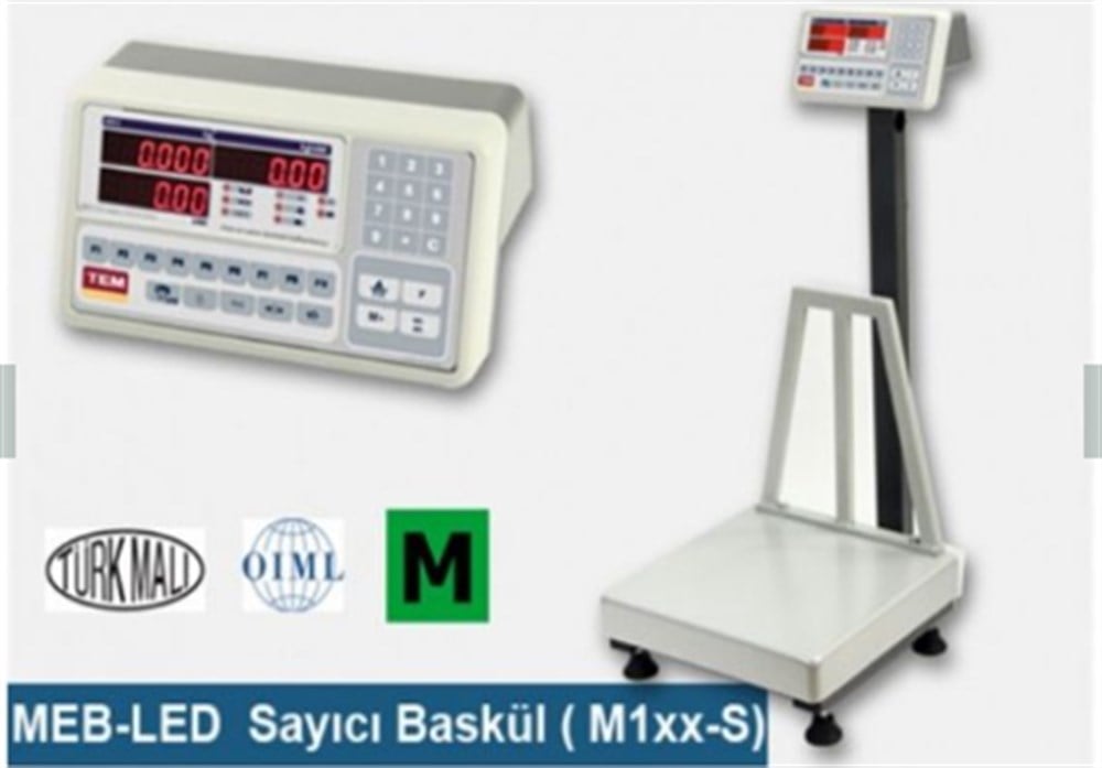 MEB LED 150 Kg 45x45 Cm Onaylı Sayıcı Baskül