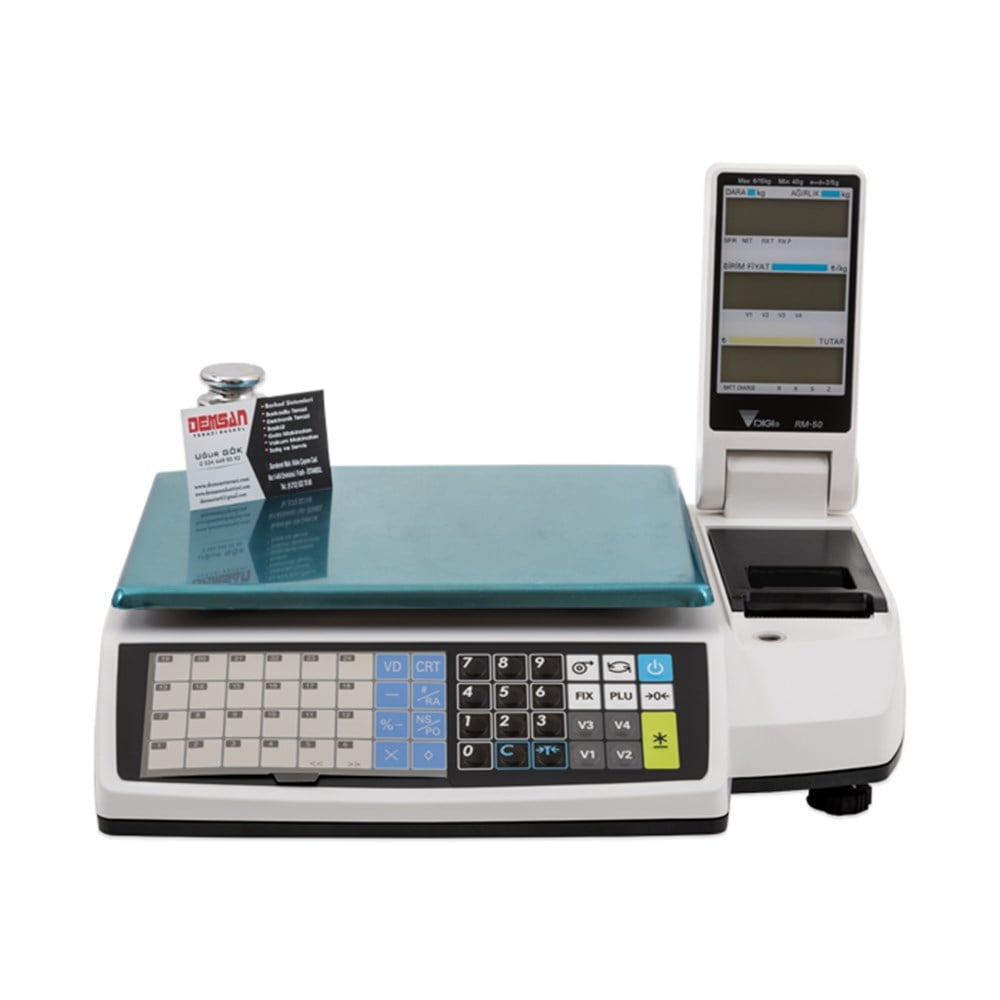 RM50 Fiş Yazıcılı Barkodlu Terazi