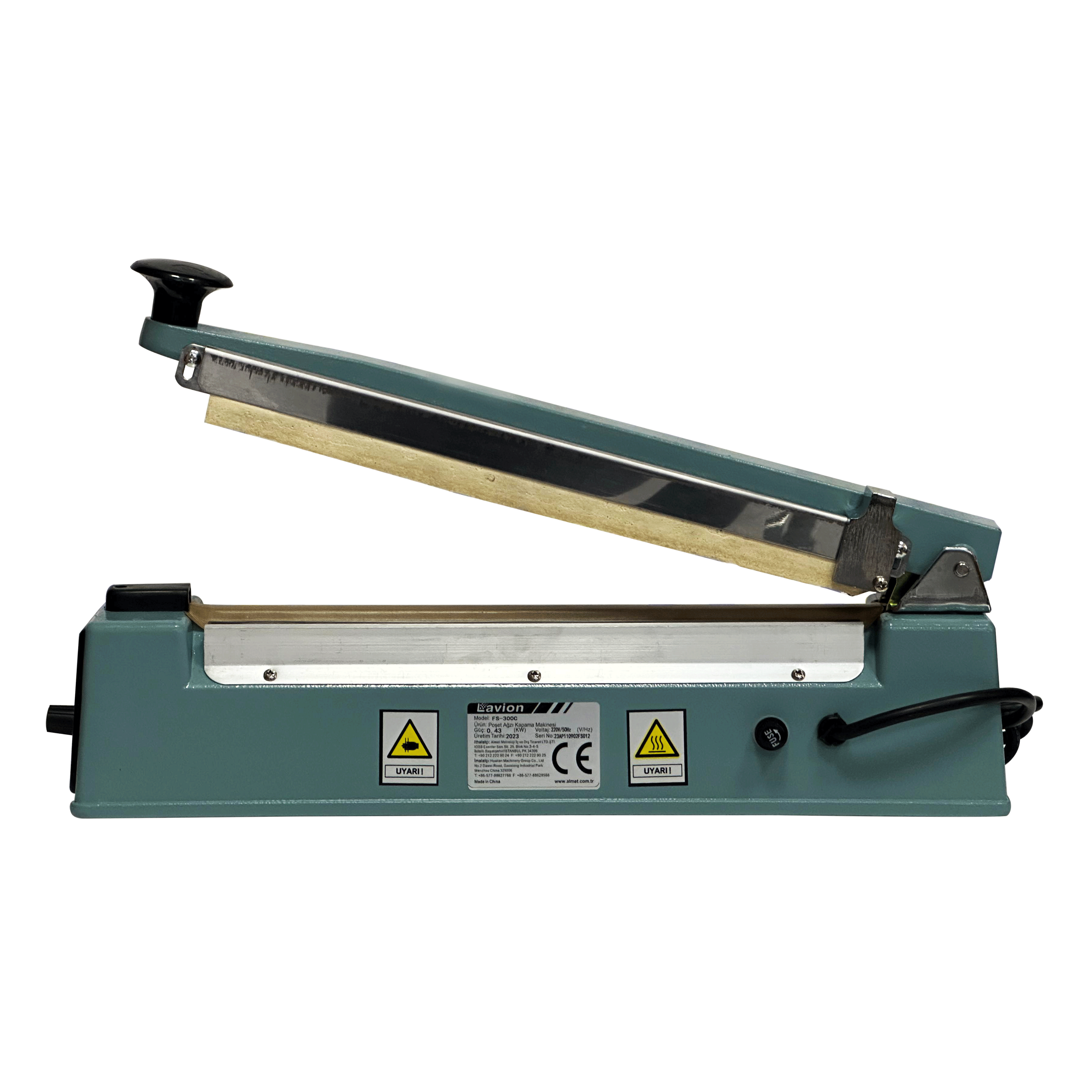 FS-300C 30 Cm Yandan Kesmeli Demir Gövdeli Poşet Ağzı Kapatma Makinası