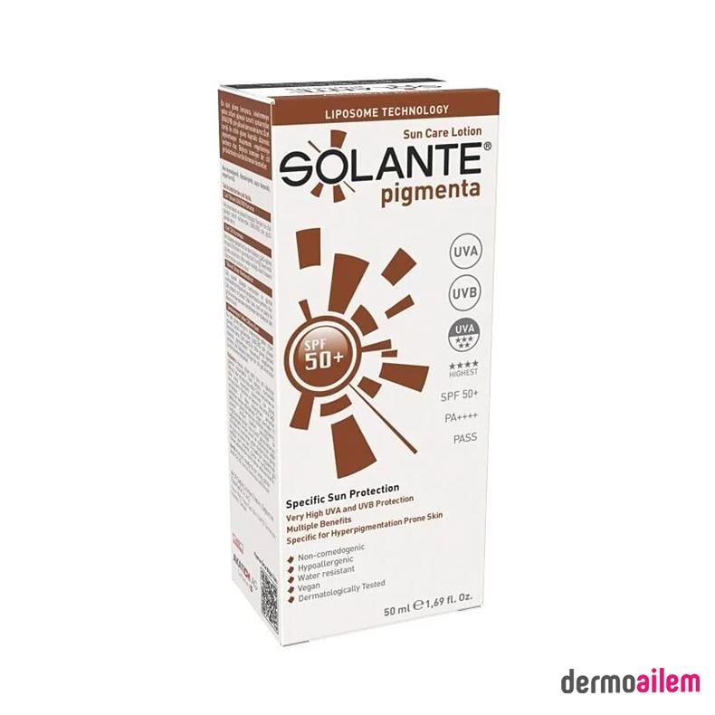 Solante Güneş Losyonu Pigmenta Lekeli Ciltler Spf 50+ Faktör 50 ml