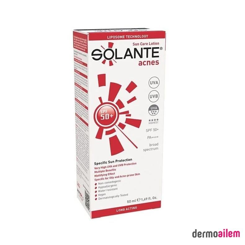 Solante Güneş Losyonu Acnes Akne Önleyici Spf 50+ Faktör 50 ml