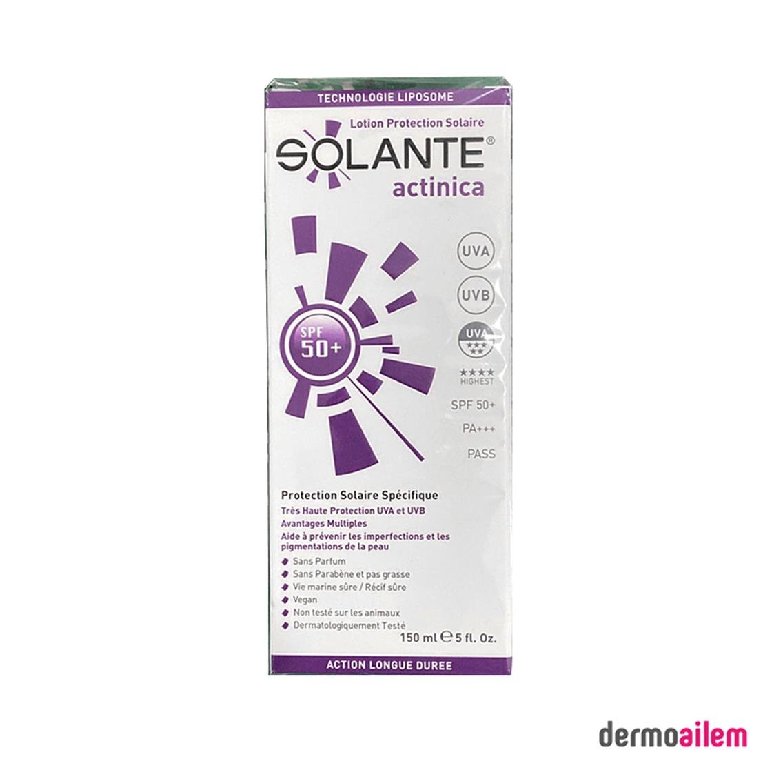 Spf 20 & 50 ArasıSolanteSolante Actinica Spf 50+ Faktör Sun Care Lotion 150 ml