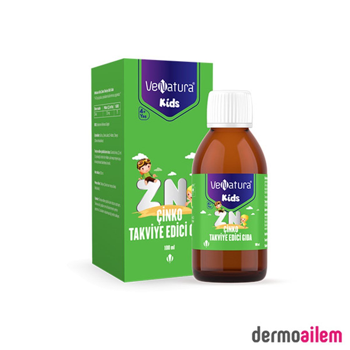 Takviye Edici GıdalarVeNaturaVenatura Kids Çinko Şurup 100 ml