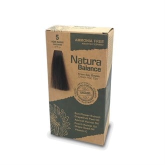 Natura Balance Organik Krem Saç Boyası 60 ml - 5 Açık Kahve