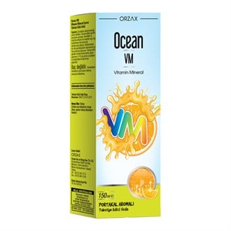 Ocean VM Vitamin Mineral Portakal Aromalı Şurup 150 ml