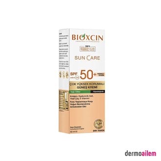Spf 20 & 50 ArasıBioxcinBioxcin Sun Care Çok Yüksek Korumalı Yağlı Ciltler İçin Spf 50+ 50 ml Renkli Güneş Kremi