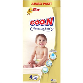 Bebek BezleriGoonGoon Bebek Bezi Premium Soft 4 Beden Jumbo Paket 36 Adet