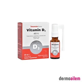Takviye Edici GıdalarİmuneksFarmaImuneks Vitamin D3 400 IU 20 ml