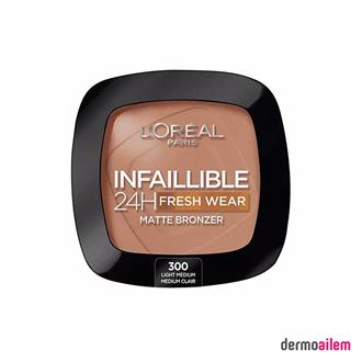 PudraLoreal ParisLoreal Paris Infaillible 24H Fresh Wear Matte Bronzer 300 Light Moyen Clair