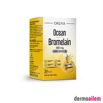 Takviye Edici GıdalarOrzaxOcean Bromelain 500mg 30 Kapsül