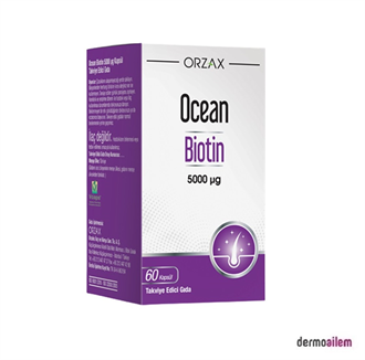 Takviye Edici GıdalarOrzaxOrzax Ocean Biotin 5000 mcg 60 Kapsül
