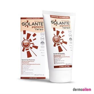 Spf 20 & 50 ArasıSolanteSolante Pigmenta Tinted Güneş Koruyucu Losyon Spf 50 Faktör 150 ml