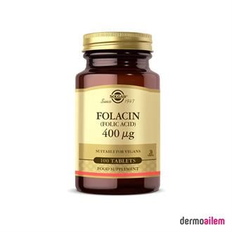 Takviye Edici GıdalarSolgarSolgar Folacin (Folic Acid) 100 Tablet