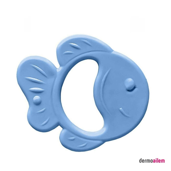 Biberon & Emzik & OyuncakBambinoBambino Mavi Balık Desenli Kauçuk Yumuşak Diş Kaşıyıcı