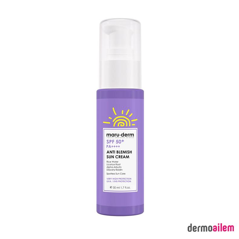 maru-derm Maruderm Güneş Kremi | SPF 50+ Leke Karşıtı Güneş Kremi 50 ML | Yeni Nesil Kore Filtreli