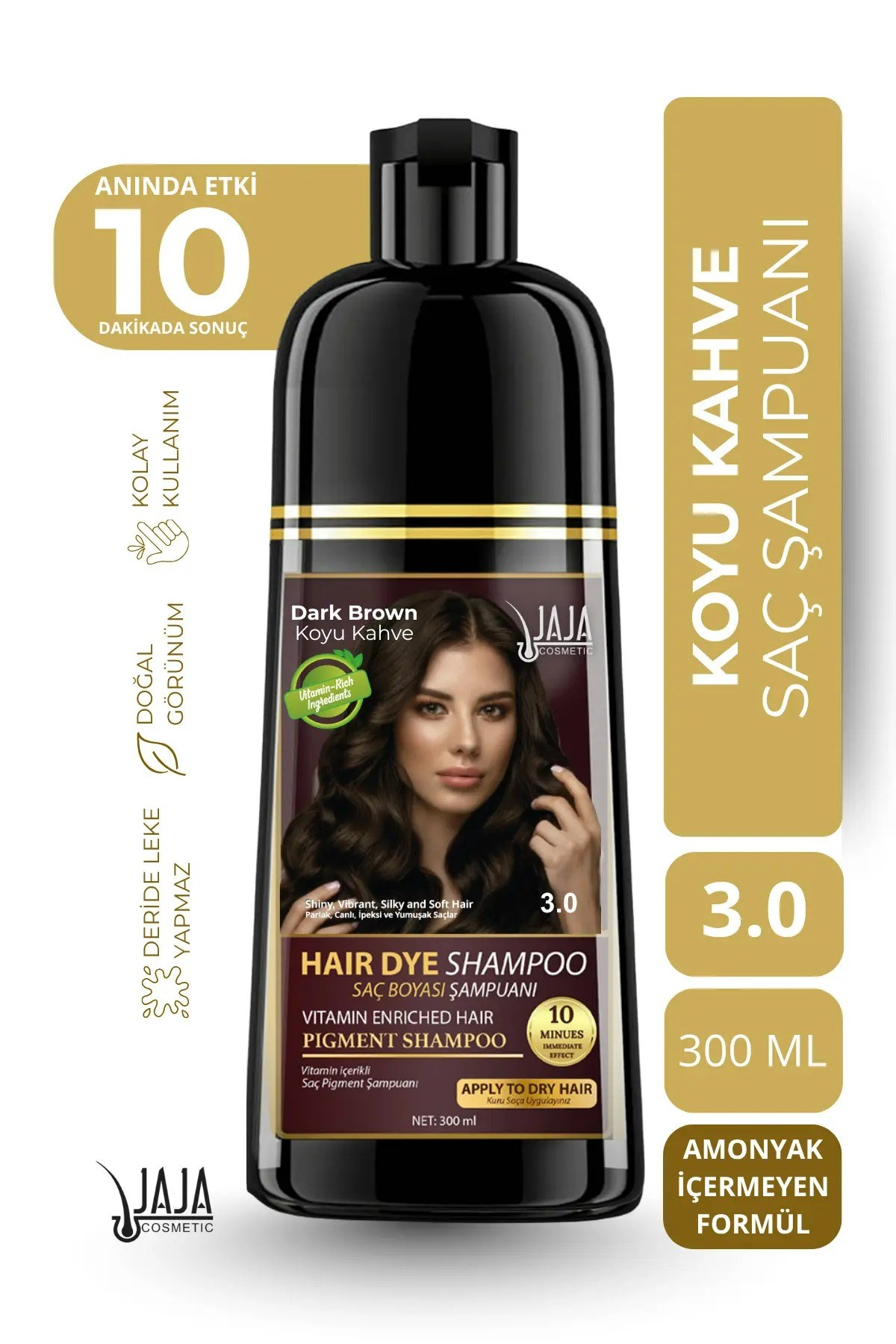 Jaja Cosmetic Jaja 3.0 Koyu Kahve Vitamin İçerikli Saç Pigment Şampuanı